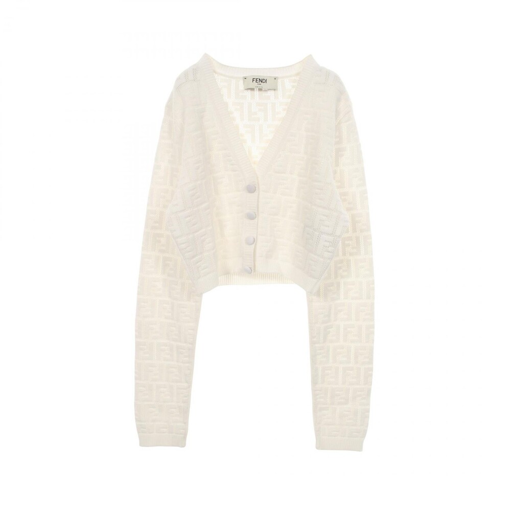 Fendi Zucca Sheer Cardigan Long Sleeved #308536F63B